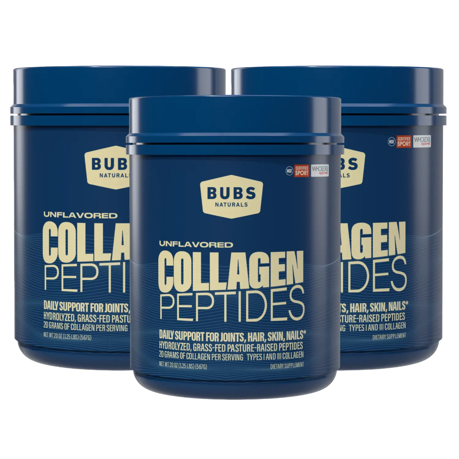 Collagen Peptides - 20oz - 3 Tub Bundle